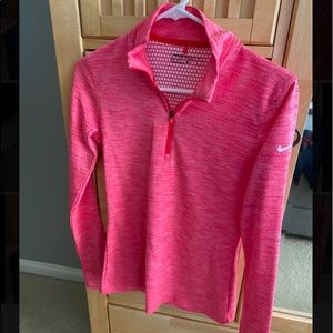 Pink Nike Pro 3/4 Zip Golf Pullover